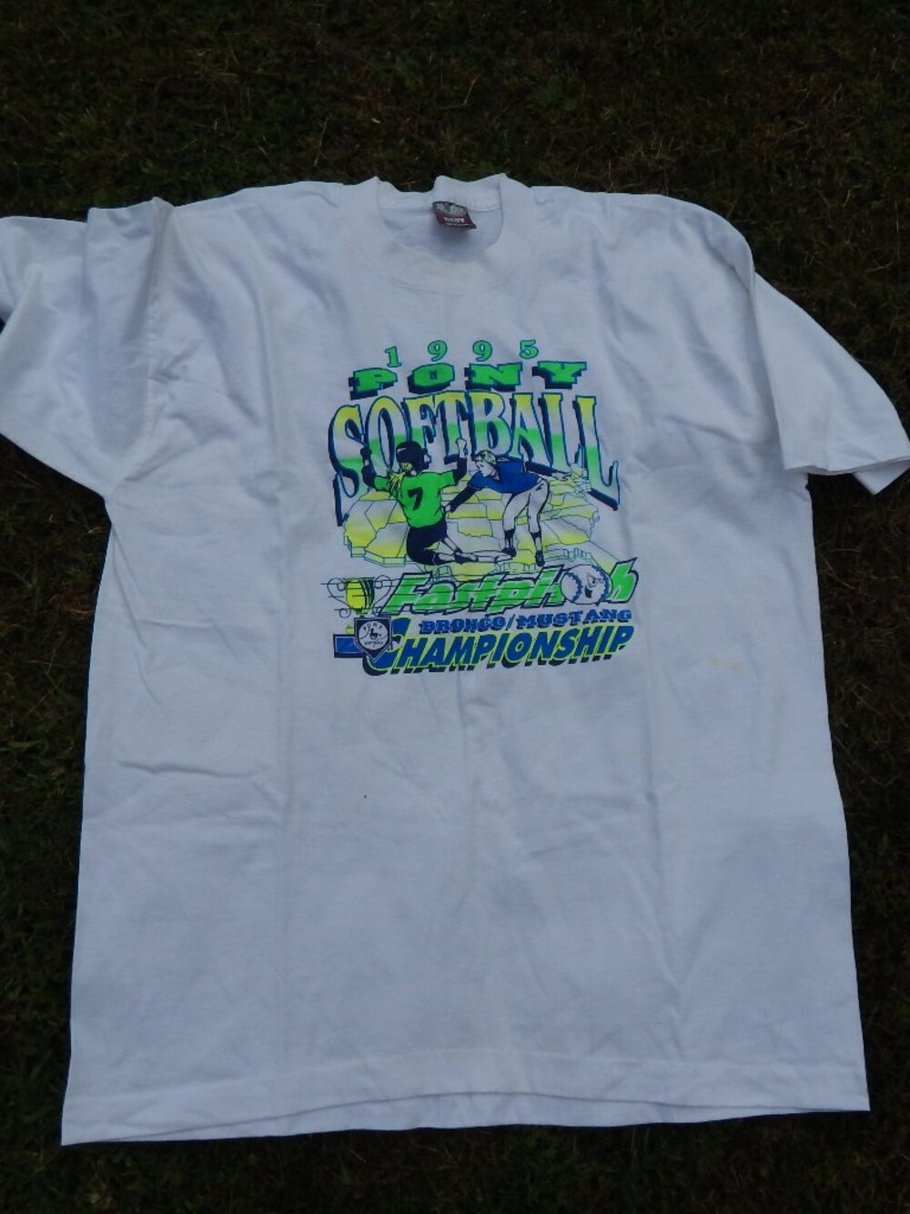 Vintage 1995 Pony Softball Adult T Shirt Size XL